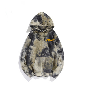 Gran oferta Unisex Tie Dye sudaderas con capucha bellamente bordado estampado transpirable polar de manga larga pulóver Popular invierno con capucha hombres - Product Image 2