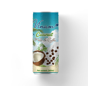 Nueva Tendencia 2024, Bebida de Coco con Sabor a Café, la Mejor Bebida de Coco Pura en Lata de 250 ml, Procesamiento Natural, Recién Exprimida, Caja a Granel - Product Image 2