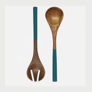 Cucharas de madera Pequeña sopa de madera corta Azúcar Sal Cuchara Cocinar Diseño de bambú de madera Mango Juego de cuchara medidora - Product Image 3