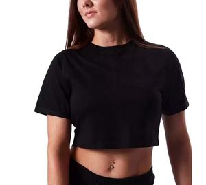 Camisetas Cortas de Alta Calidad para Mujer, Camisetas Cortas Personalizadas para Dama, 100% Algodón, Colores Personalizados 2026 - Product Image 3