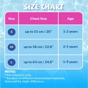 Swim Vest For Kids - Neoprene Marine Life Jacket | Baby Child And Toddler Water Fun Swim Vest