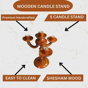 เชิงเทียนไม้รูปทรงต้นไม้ที่ไม่ซ้ำใครทันสมัยสำหรับตกแต่งบ้านโต๊ะจอแสดงผลห้องนั่งเล่นห้องนอนตกแต่งจากอินเดีย - Product Image 6