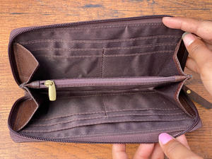 มาใหม่ล่าสุดแฮนด์เมดสไตล์ Cowhide หนังกระเป๋าสตางค์ผู้หญิงกระเป๋าสตางค์บางร้อนขายหนังตะวันตกกระเป๋าคลัทช์กระเป๋าสตางค์ - Product Image 6