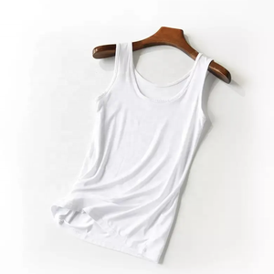 Camisetas sin mangas de fibra de bambú y algodón para mujer de talla grande, camisetas de trabajo de verano con logotipo personalizado de Pakistán, tela de Jersey transpirable - Product Image 6