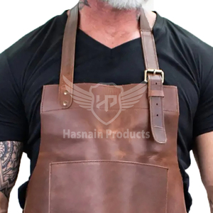 Tablier à bavette en cuir véritable de marque privée de haute qualité Fresh New Fashion Design Durable et pour les acheteurs de produits alimentaires commerciaux - Product Image 4