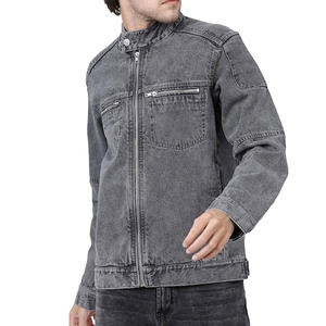 Chaqueta Bomber Vaquera Estándar Unisex, Estilo Vintage de Primavera, Camuflaje, Cierre de Cremallera, Ajuste Holgado, Estampado de Letras, Impermeable, Transpirable, Delantera - Product Image 6