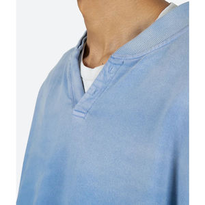 Sweat-shirt personnalisé OEM à capuche 100% coton Tie Dye Sweat-shirt pour homme sans capuche Sweat-shirt à col rond uni Poids lourd - Product Image 5