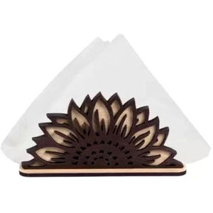 Triangular shaped wooden <b>Napkin</b> <b>holder</b> for Dining Table natural polish - Product Image 4