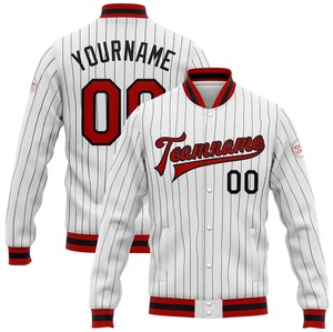 Chaqueta Universitaria de Béisbol Clásica de Invierno para Hombre, Estilo Letterman con Rayas, 100% Algodón - Product Image 6