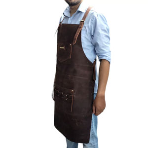 Delantal de soldadura grueso, resistente a las llamas, diseñado para entornos de soldadura de alta resistencia, panel frontal protector. - Product Image 3