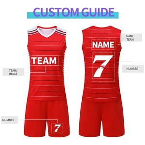 Men's Custom Logo and Color High Quality Sublimation <b>Volleyball</b> Uniform <b>Sets</b> OEM Service 100% Polyester - Product Image 2