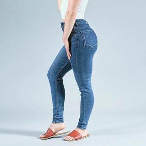 New Style High Waist Elastic <b>Lady</b> Women Jeans Ninth Pants Denim Pencil Jeans New Arrival Added Fleece Jeans - Product Image 6