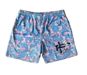 Short de course athlétique personnalisé en gros Short de basket-ball de gymnastique en maille de polyester Short de sport d'entraînement de fitness solide sublimé - Product Image 1