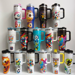 Vasos <span class=keywords><strong>térmicos</strong></span> de acero inoxidable de 40 oz con logo personalizado <span class=keywords><strong>para</strong></span> el partido de fútbol de EE. UU. y México 2026, compatibles con portavasos estándar de automóvil. - Product Image 4