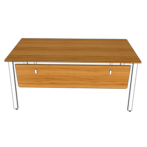 BFATB007 AtonBamboo 160x80cm <b>Desk</b> Portable and <b>Foldable</b> <b>Office</b> Computer Table with Drawer Assembled Iron Legs for Hotels - Product Image 5
