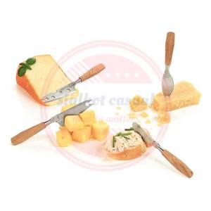 Ensemble de 4 pièces de couteaux à fromage \ ensemble de couteaux à fromage de cuisine avec logo personnalisé de qualité supérieure avec manche en bois - Product Image 2