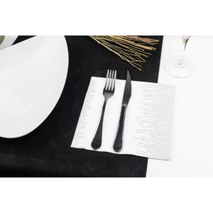 Serviettes imprimées Sonora grises 40x40cm Bambutex Naturel 600 pièces B2B - Product Image 4