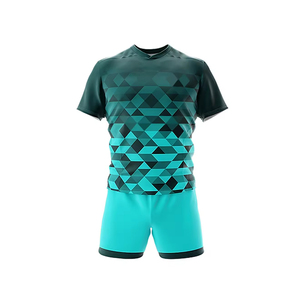 Ensemble d'uniformes de rugby personnalisables comprenant des chaussettes courtes en jersey léger et respirant pour un confort personnalisé pour votre équipe - Product Image 1