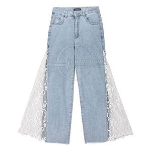 Best Style <b>Women</b> Wide Leg <b>Jeans</b> Pant Straight Wide Leg <b>Jeans</b> Pant In Low Price Wide Leg <b>Jeans</b> Pant - Product Image 4