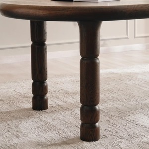 Mesa de comedor de madera de roble macizo de lujo de 8 plazas-Acabado marrón oscuro | Diseño minimalista moderno para uso en villas de hoteles | Opción de tapa de cristal - Product Image 3