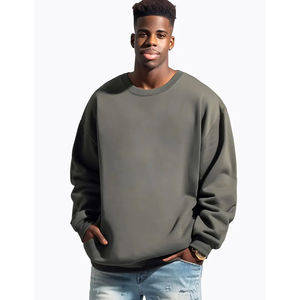 Mode O cou sweat pantalon hommes à manches longues pull vêtements Streetwear haut et pantalon ensemble coton gris costume décontracté - Product Image 3