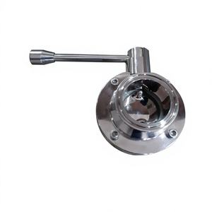 Válvula de Mariposa Sanitaria de Acero Inoxidable Mecanizada por CNC, 2PC/Tri-Clamp, para la Industria Farmacéutica y Alimentaria - Product Image 1