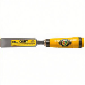 Ciseau de charpentier robuste B.40 mm CHERRY avec 2 pinces en acier, manche en hêtre, outil polyvalent pour poinçonnage - Product Image 3