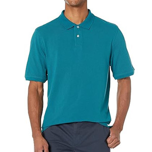 Chemise polo pour homme en coton 100% de qualité supérieure, personnalisée avec logo, manches courtes, col montant - Product Image 6