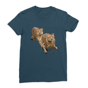 Classic Women's T-Shirt by the Cheetah Brothers Slim Fit Jersey Cotton Digital Printing Breathable Sizes XXS to XXL - Product Image 5