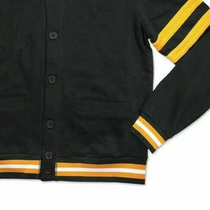 Customized Slim Fit College <b>Cardigans</b> High Quality OEM Computer Training Jogging Wear V-Neck Button Logo Print Casual - Product Image 5