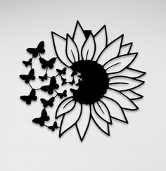 Couleur noire Rose Design décoration murale pour salon métal décoration murale feuille mur Art moderne oeuvre pour pendaison de crémaillère bureau - Product Image 3