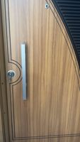Portes d'entrée extérieures de sécurité modernes et avant-gardistes en acier inoxydable 304, finition polymère, anti-effraction, turques
