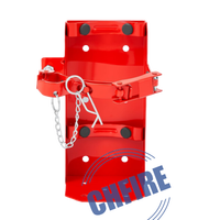 Support pour véhicule lourd, supports et fixations pour extincteur - Acier St12 rouge, compatible avec les extincteurs secs de 10 lb / CO2 de 5 lb