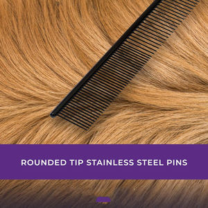 Pet Supplies Greyhound Comb <b>for</b> <b>Dogs</b>\\Professional Comfortable Grip Handle Stainless Steel Combs. - Product Image 3