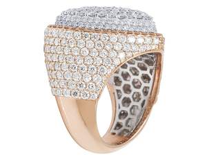 Bague élégante en forme de cœur en or 10 carats avec diamants cultivés en laboratoire Cadeau de bijoux exclusif entièrement glacé pour hommes - Product Image 2