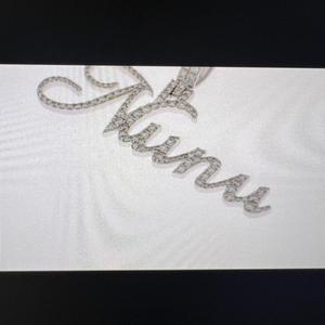 Custom Hip Hop 925 Silver Vvs Moissanite Pendant Iced Out Name Rose <b>Gold</b> Plating Pendant Fine Jewelry Pendants & Charms - Product Image 2
