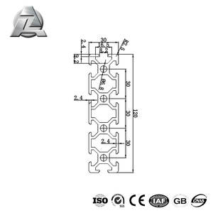 6063 T5 hợp kim nhôm bàn làm việc hàng đầu <span class=keywords><strong>30x120mm</strong></span> công nghiệp t khe đùn hồ sơ - Product Image 4