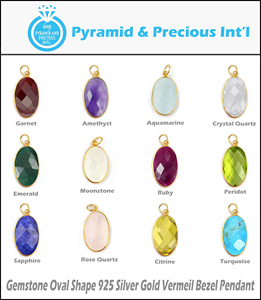 Pendentif ovale en quartz citron, taille 20x14mm, serti clos, pierre précieuse à facettes, en argent sterling 925 plaqué or vermeil, pour collier - Product Image 3