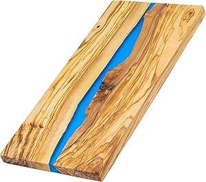 Planche à découper écologique pour légumes et fruits, utilisation domestique et en cuisine, planche à découper décorative artisanale en résine époxy - Product Image 3