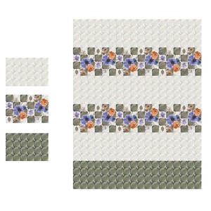 Color azul claro y oscuro con azulejos de cerámica esmaltados para baño de diseño de peces 30x45cm - Product Image 4