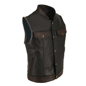 RECORDS Breathable Winter Warm <b>Men</b> Leather <b>Vest</b> Casual Wear Reasonable Price <b>Men</b> Leather <b>Vest</b> in Low Moq Design of 2025 - Product Image 6