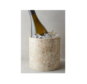 Refroidisseur de vin en marbre cuisine Rangement d'ustensiles marbre Refroidisseur de vin refroidisseur porte-vaisselle forme ronde et couleur marbre naturel - Product Image 1