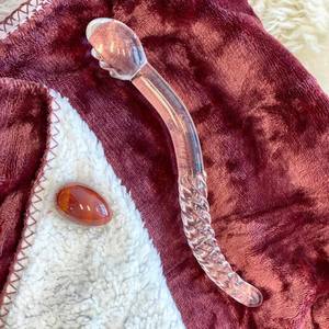Meerdere Kleuren Dubbelzijdig Kristal Pyrex Glas Dildo Kunstmatige Penis Granule Spiraal G Spot Massager Volwassen Spel Seksspeeltjes - Product Image 5