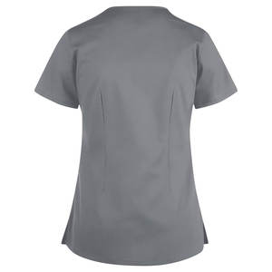 เสื้อสตรีแขนสั้นผ้าสแปนเด็กซ์เสื้อพยาบาลแขนสั้นระบายอากาศได้ดีผลิตตามสั่ง - Product Image 2