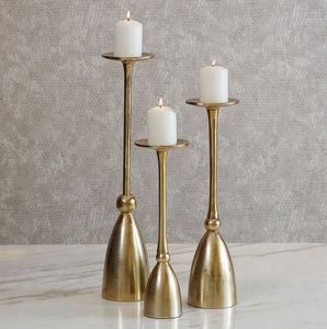 Elegant Design Aluminum <b>Wood</b> <b>Candle</b> <b>Holder</b> for Decorate Home Festive Hotel Restaurant Wedding Table Decoration Good Quality - Product Image 3