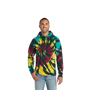Sudadera con capucha teñida de corbata colorida para hombre personalizada 100% algodón suave pulóver sudadera para Otoño Invierno Casual Street Style Sudadera con capucha para hombre - Product Image 1
