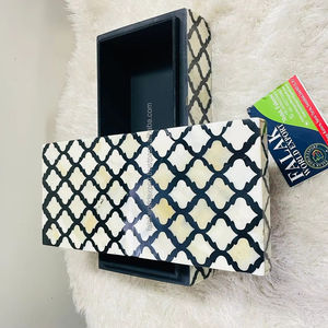 Vente chaude personnalisé forme Rectangle résine bois bijoux boîte de rangement à la main incrustation d'os naturel pour mariage et exportation Falak World - Product Image 1