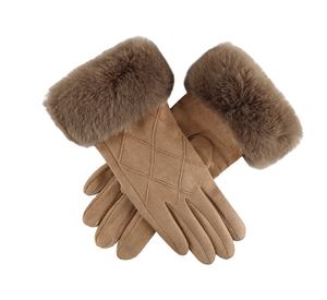 ถุงมือหนังแฟชั่นสำหรับผู้หญิงและผู้ชาย  ใส่สบาย  ใช้งานง่าย  บุขนสำหรับฤดูหนาว  ขายส่ง - Product Image 1