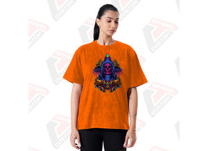 Camiseta de lavado ácido para mujer con estilo, suave, de moda, cómoda, con pana batik de mezclilla ecológica para el verano - Product Image 2