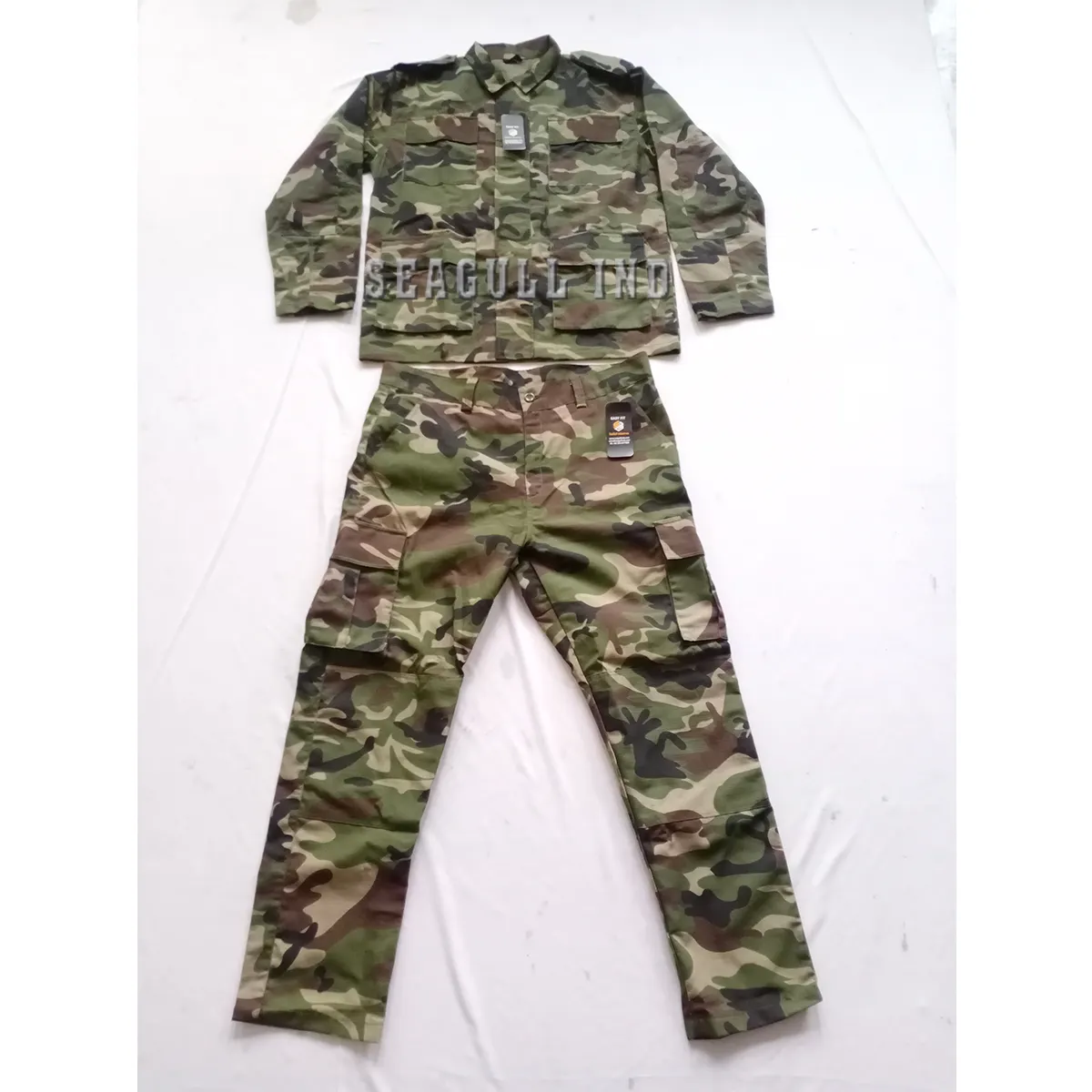 World Shopping Tactical Men/women Hunting Combat Uniform Suit Shirt & Pants Woodland Camo set